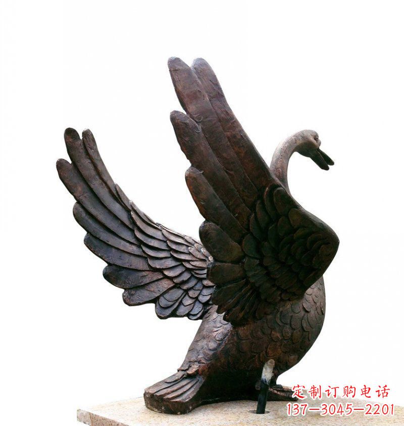 达州欣赏翱翔的天鹅铜雕