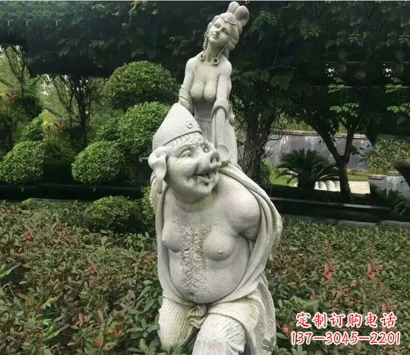 达州纪念猪八戒,收藏高端石雕猪八戒塑像
