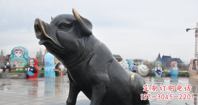 达州活力四射的动物铜雕塑