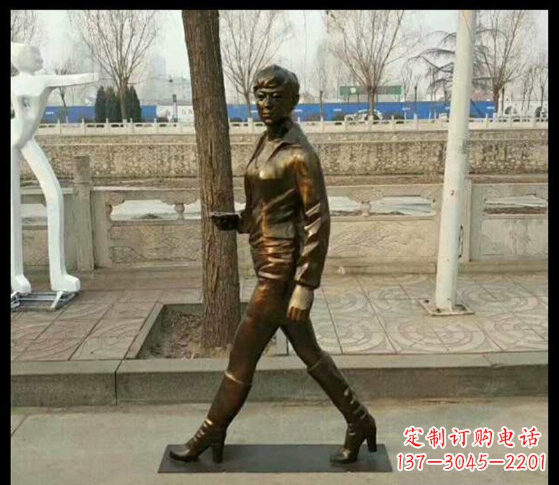 达州中领雕塑为您打造优雅铜女孩雕像
