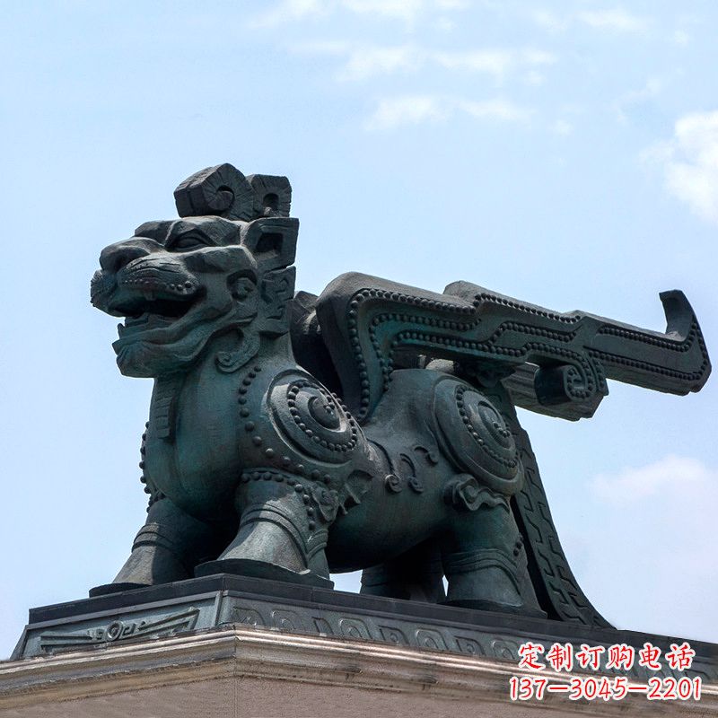 达州中领雕塑-铜制獬豸雕塑