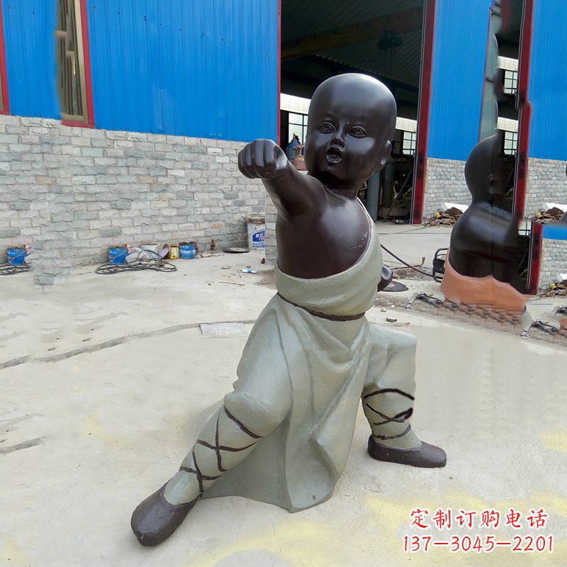 达州精致和尚铜雕塑