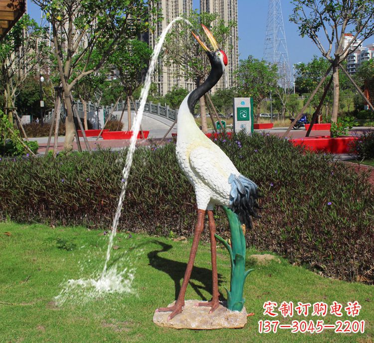 达州精美雕塑仿真仙鹤动物雕塑