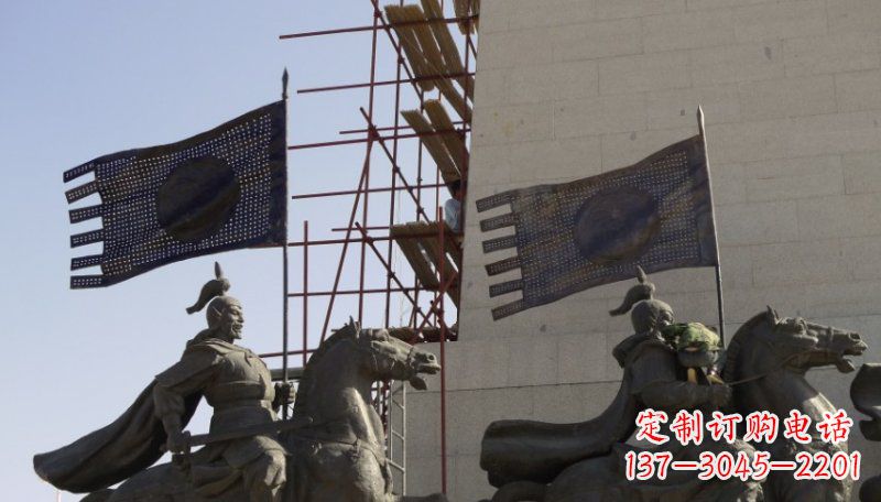 达州古代将军景区铜雕
