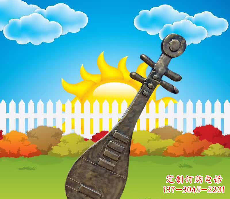 达州精美古典琵琶雕塑