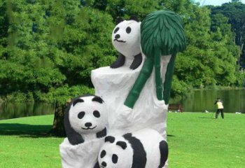 达州公园大熊猫雕塑