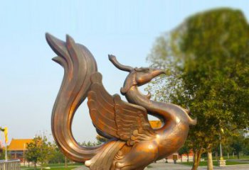 达州纯铜铸造的四灵之朱雀雕塑