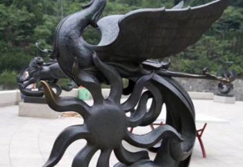 达州天四灵朱雀神鸟雕塑——象征希望的贵族精神