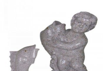 达州飘洒雕塑——公园景观石雕鱼喷泉