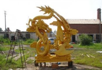 达州产品名称“象征吉祥，唤醒美好——中领雕塑铜雕龙凤呈祥”