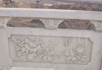 达州牡丹花浮雕石栏板景观雕塑
