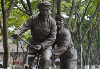 达州装饰你家园的自行车雕塑