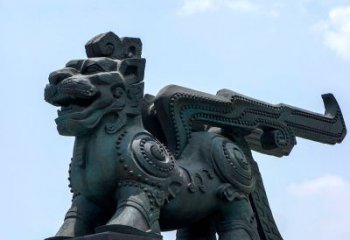 达州中领雕塑-铜制獬豸雕塑