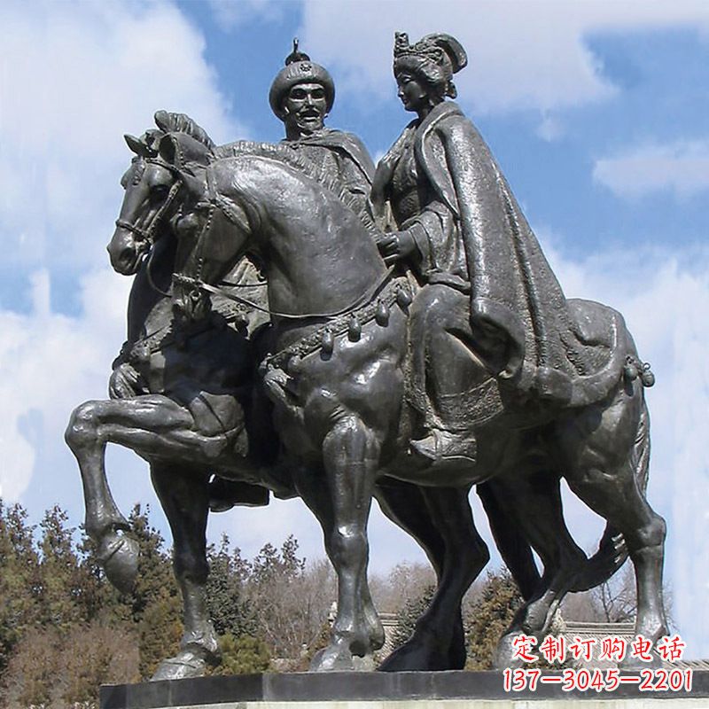 达州古代风采:王昭君骑马雕塑