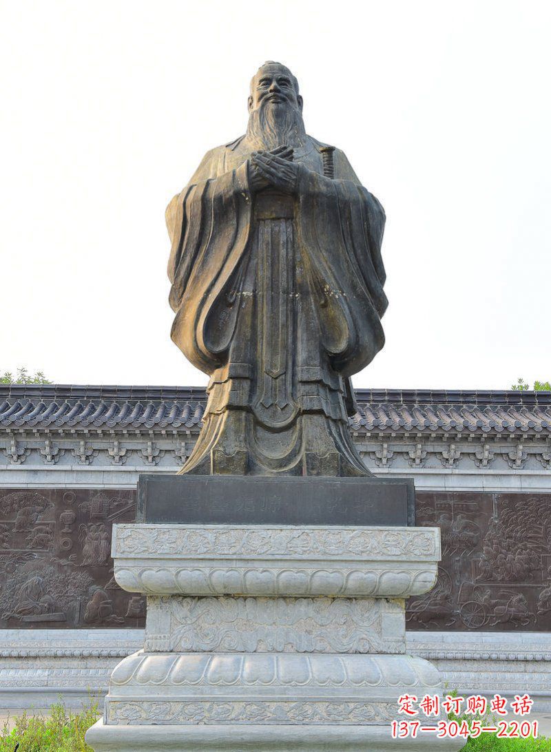 达州中领雕塑-孔子铜雕