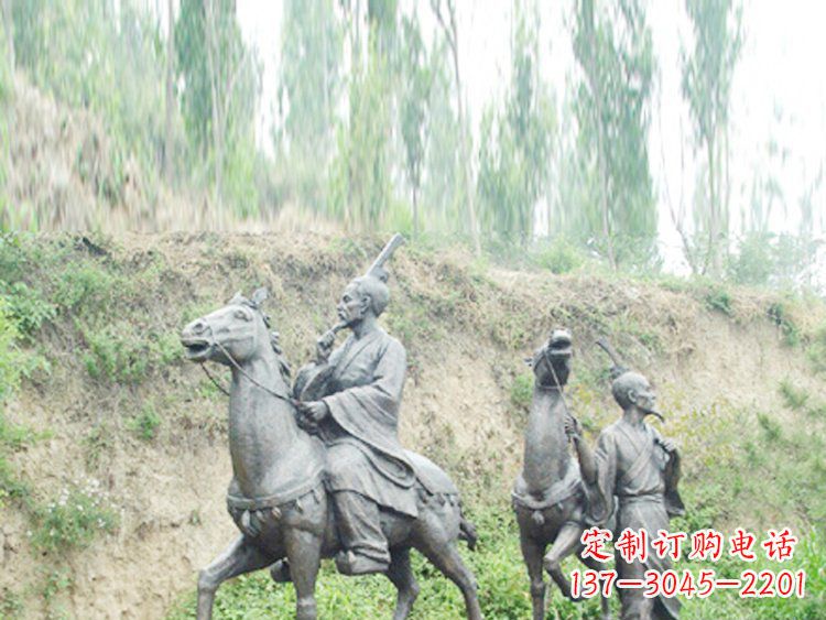 达州中领雕塑|传承古老传统:古代人物骑马铜雕