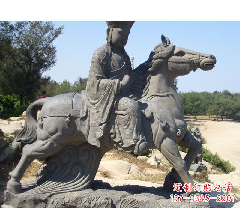 达州中领雕塑:古代人物唐僧骑马雕塑
