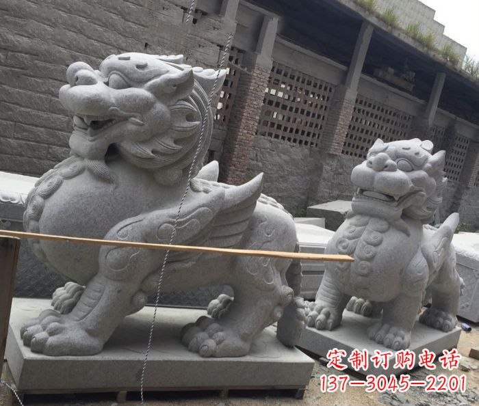 达州中领雕塑–精美的古代神兽大理石貔貅雕塑