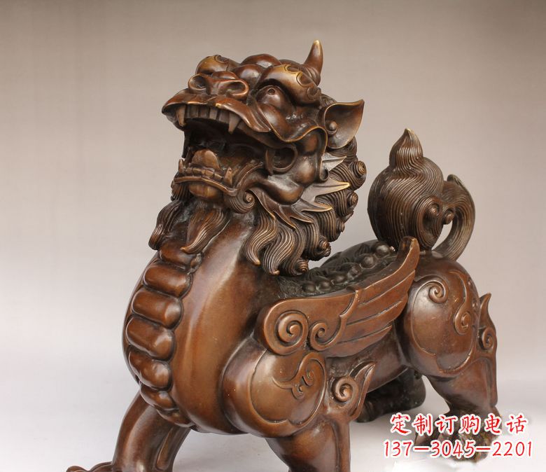 达州古代神兽貔貅铜雕