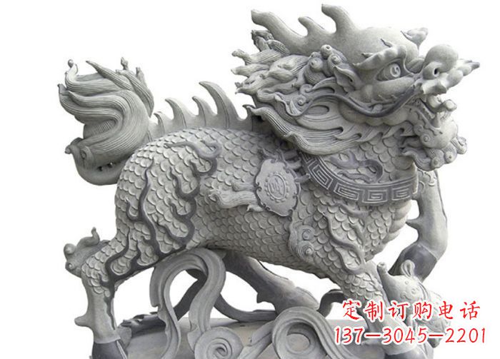 达州中领雕塑|精美古典麒麟雕塑
