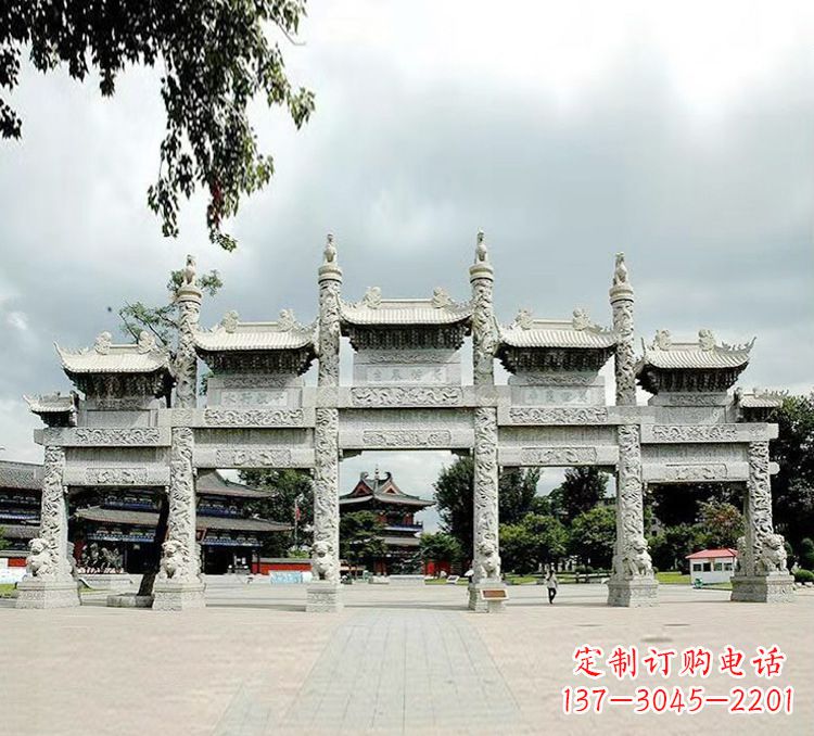 达州古代石牌坊雕塑