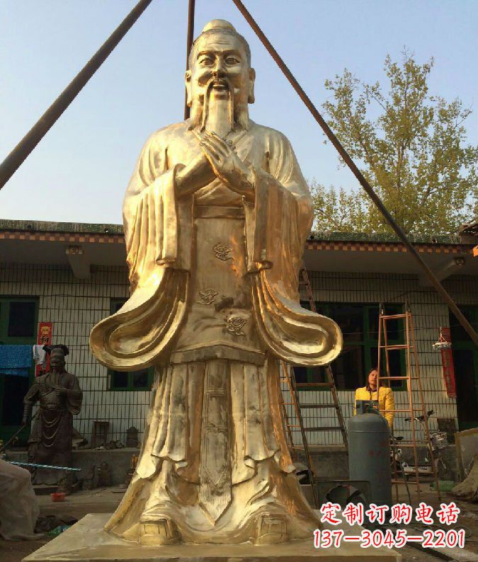 达州孔子铜雕--象征传统智慧的艺术