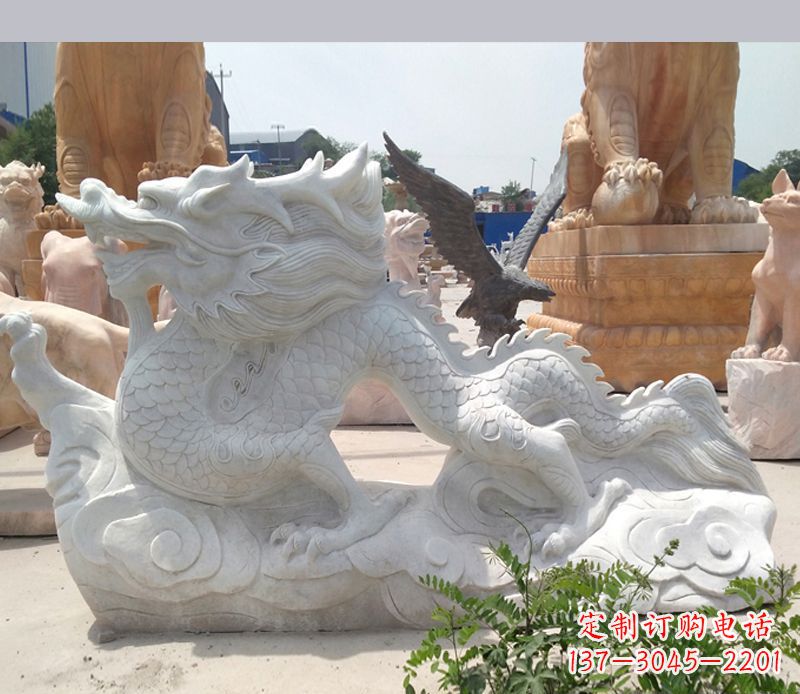 达州古代镇宅动物龙石雕