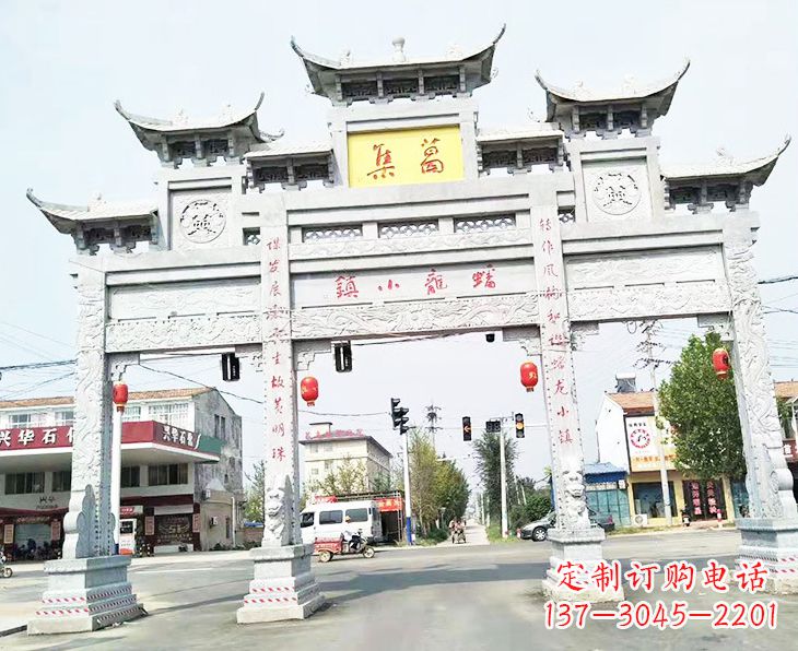 达州古建石雕牌坊
