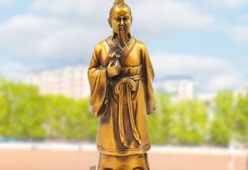 达州古代神医纯铜扁鹊雕像