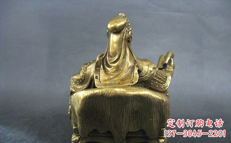 达州关公读春秋武财神铜雕