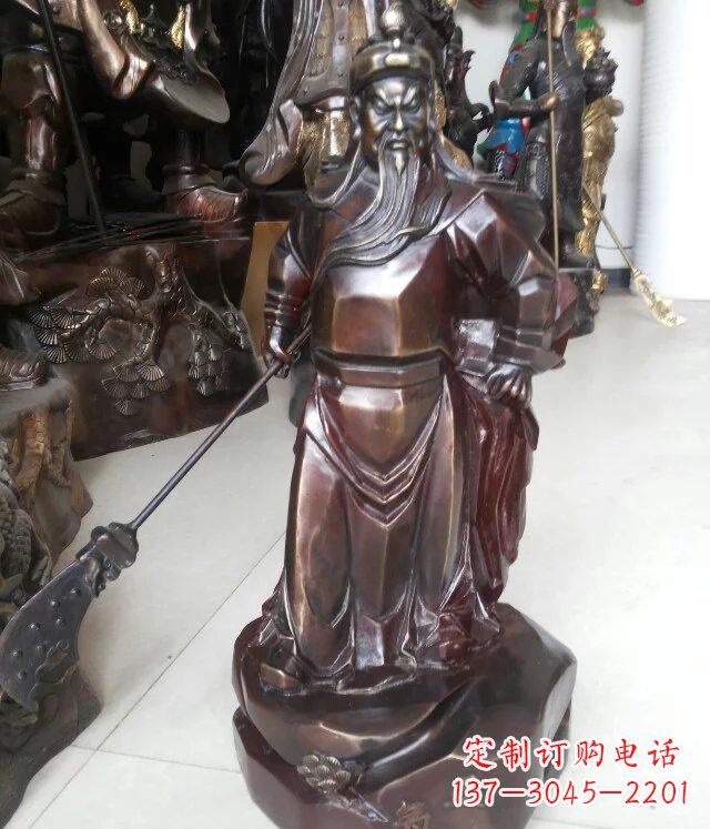 达州关公古代人物铜雕 (3)