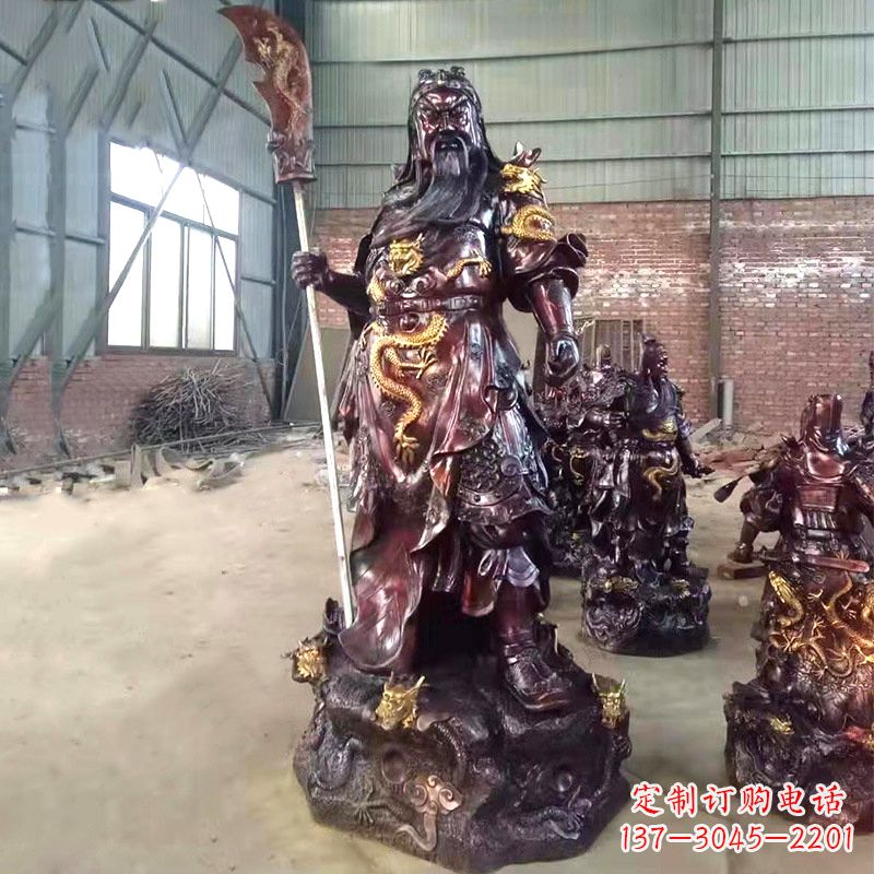 达州关公关二爷铜雕神像