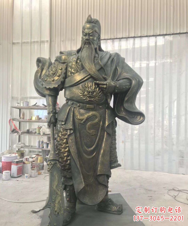 达州关公铜雕–传承古老的英雄气概