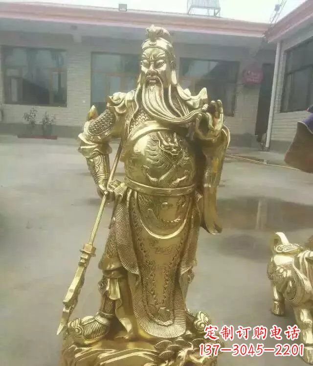 达州关公提刀武财神铜雕 (3)