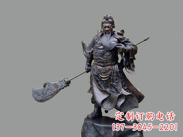 达州关羽关二爷铜雕