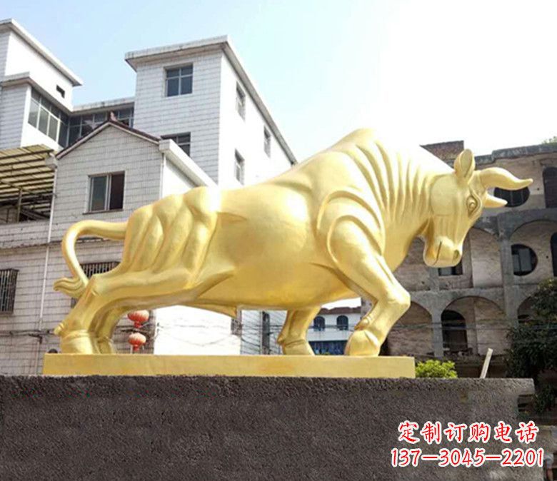 达州广场奔牛铜雕
