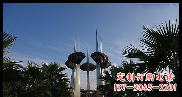 达州广场不锈钢避雷针抽象雕塑11
