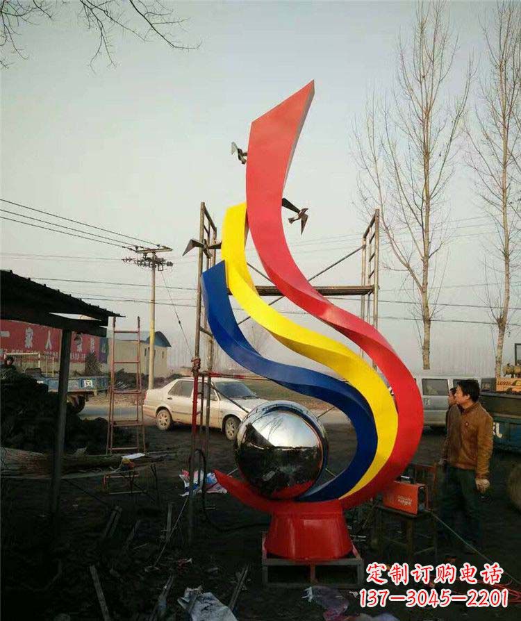 达州不锈钢彩色凤凰雕塑