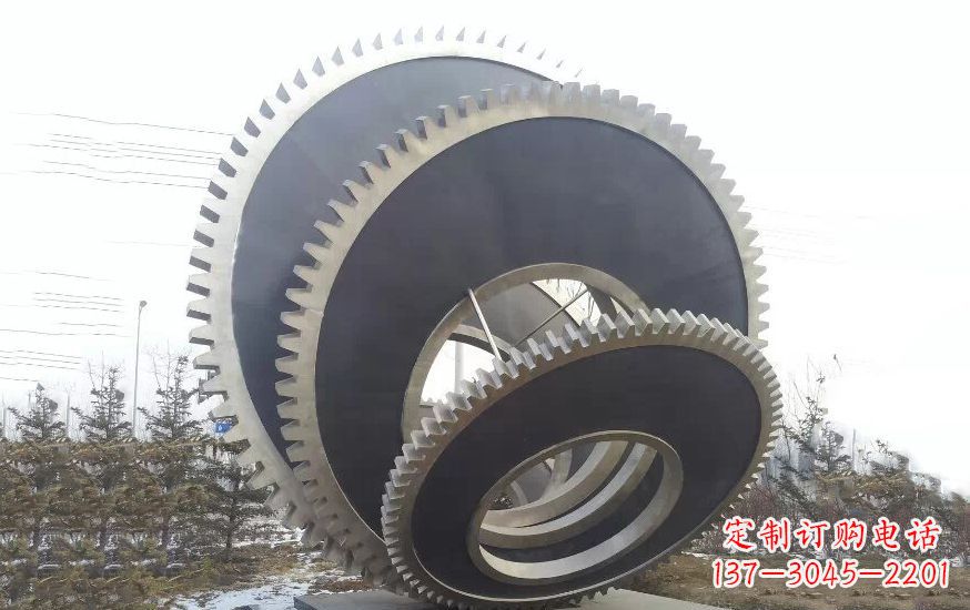 达州大型不锈钢齿轮雕塑