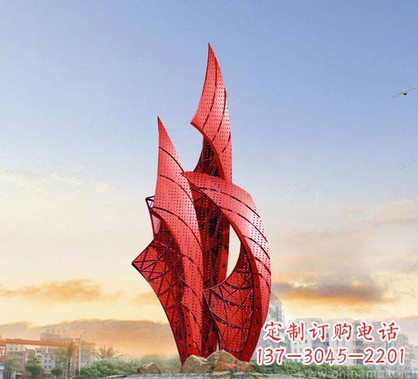 达州不锈钢抽象船帆雕塑