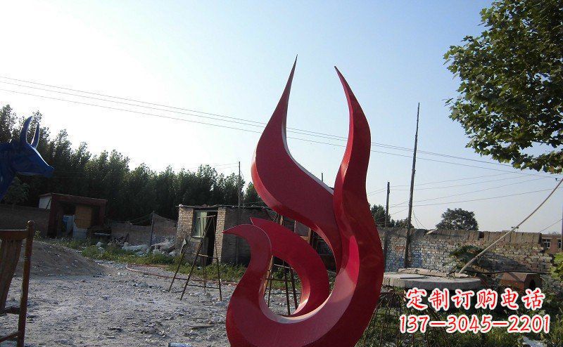 达州广场不锈钢抽象凤凰雕塑_1 (2)
