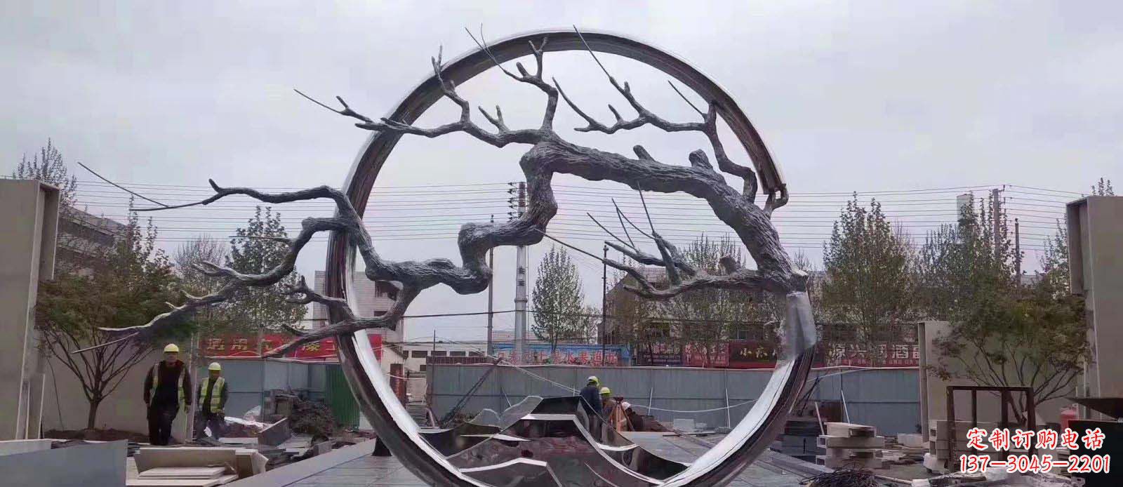 达州精致不锈钢抽象树枝雕塑