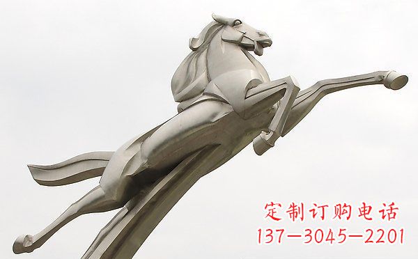 达州广场不锈钢抽象一马当先景观雕塑