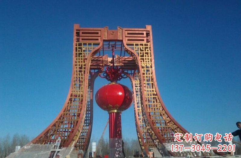 达州中领雕塑推出不锈钢大型灯笼雕塑