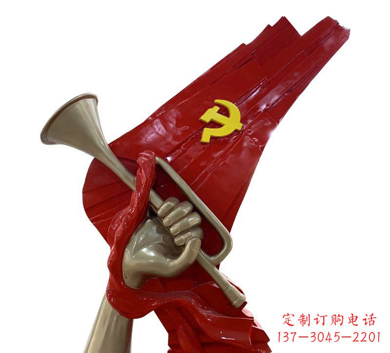 达州优质不锈钢党旗雕塑