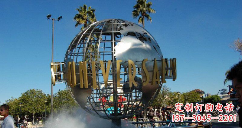 达州广场不锈钢地球雕塑 (3)