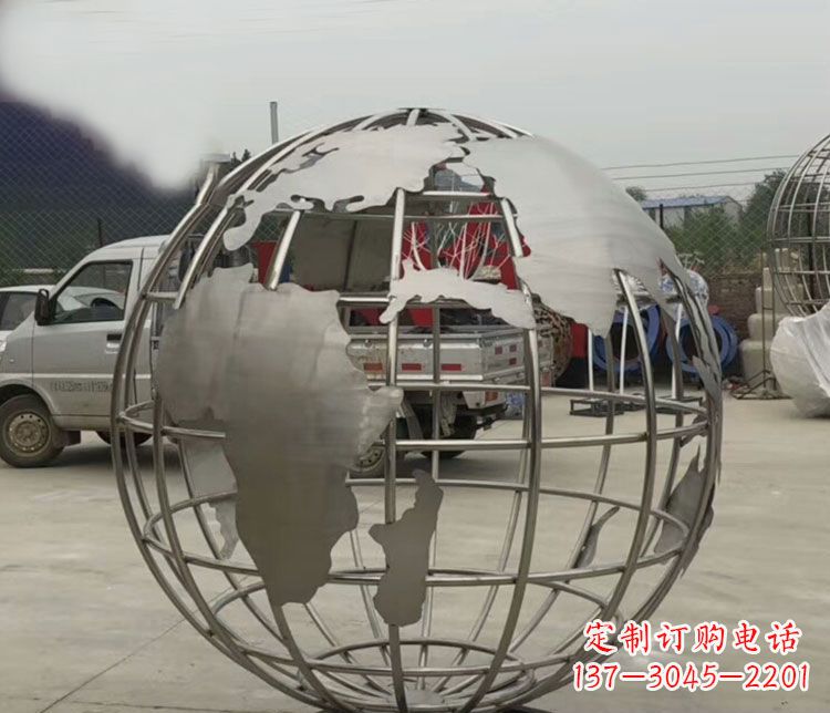 达州中领雕塑:精美不锈钢地球仪雕塑