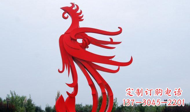 达州中领雕塑制作的精美不锈钢凤凰雕塑