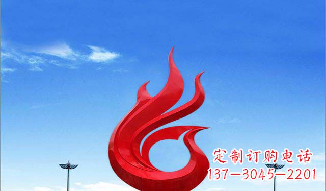 达州广场不锈钢凤凰雕塑1