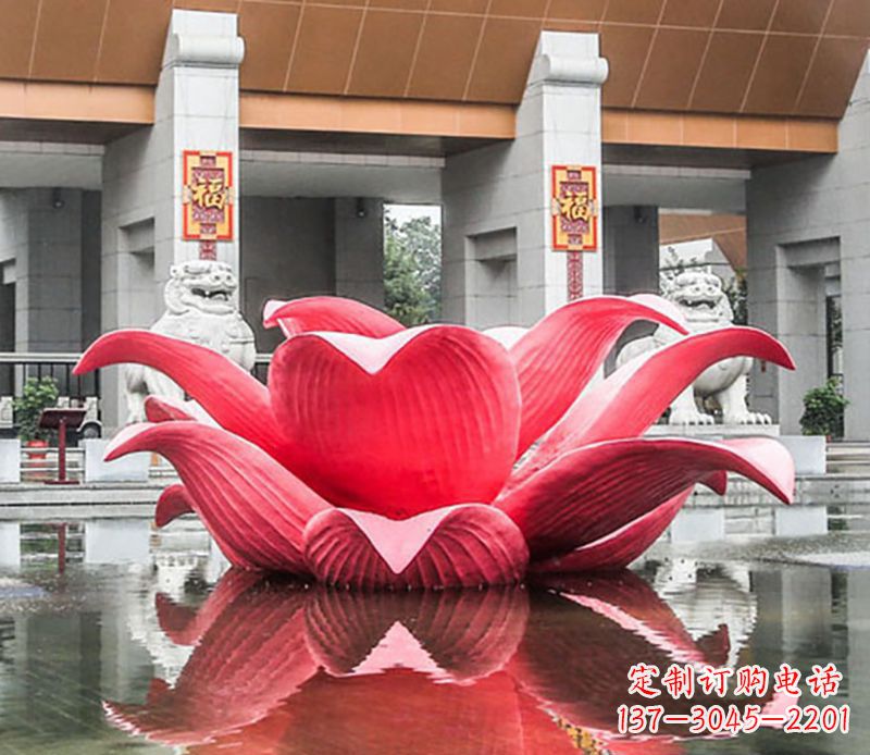 达州广场不锈钢荷花景观雕塑
